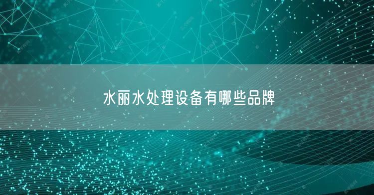 水丽水处理设备有哪些品牌